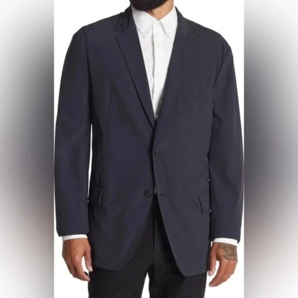 BOSS Hugo Boss Naden Dark Navy Blue Traveler Slim Fit Stretch Sport Coat 40R NWT
